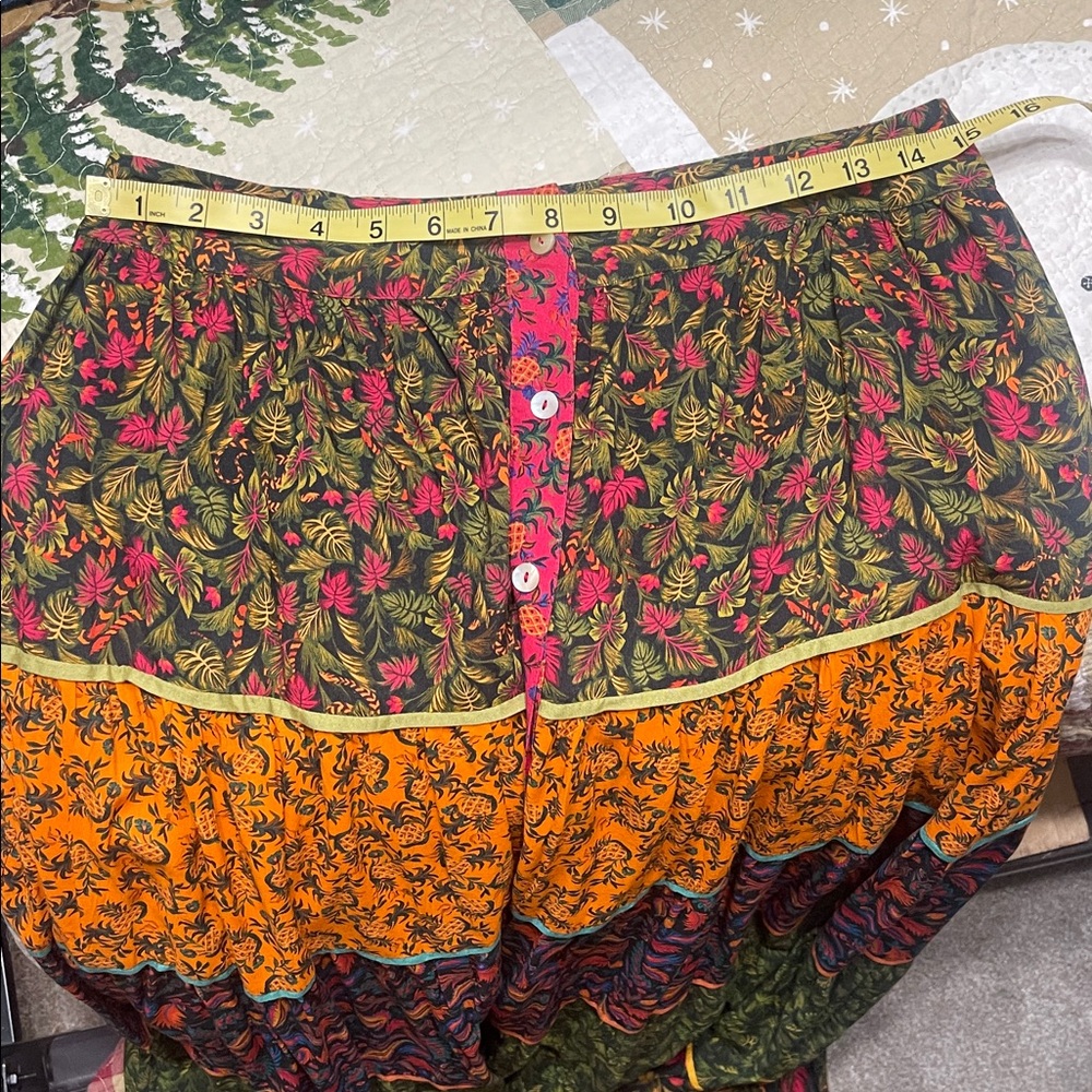 Farm Rio front button multi color skirt - Picture 6 of 6